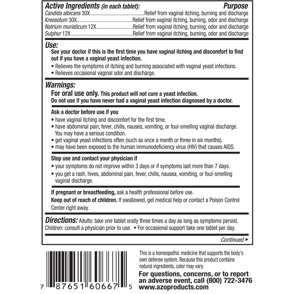 AZO Yeast® Plus Helps to Soothe Symptoms of Vaginal Infection*