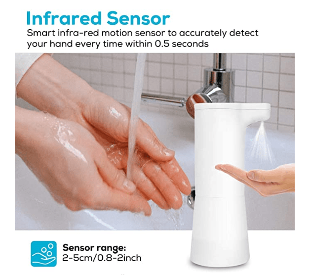 Touchless Hand Sanitizer Dispenser,AZone Automatic Touchless Touch Free Hands Free Standing