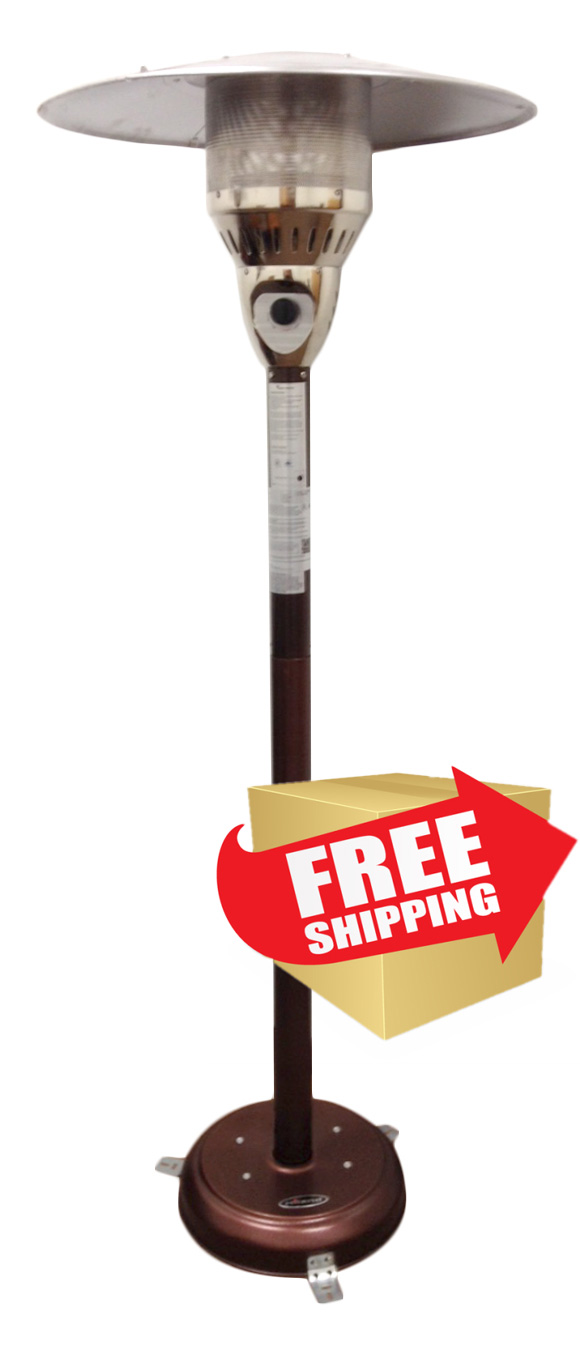 85" Natural Gas Outdoor Patio Heater Hammered Bronze Tall Patio