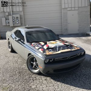 Dodge Challenger Custom Hood Wrap | AZ Rag Installations & Print