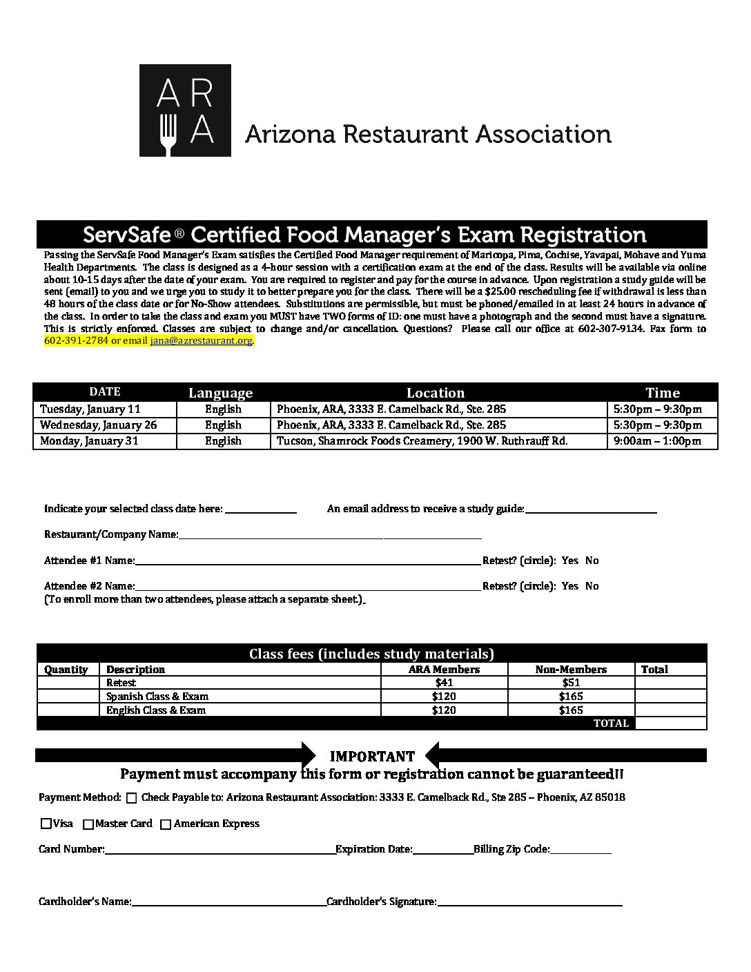 January 2022 Arizona Restaurant Association