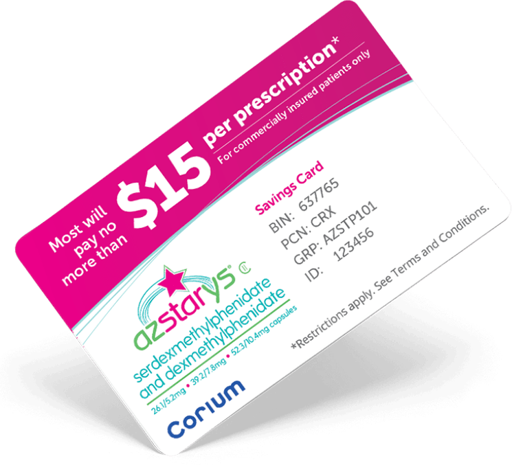 AZSTARYS® Savings and Support with CoriumCares