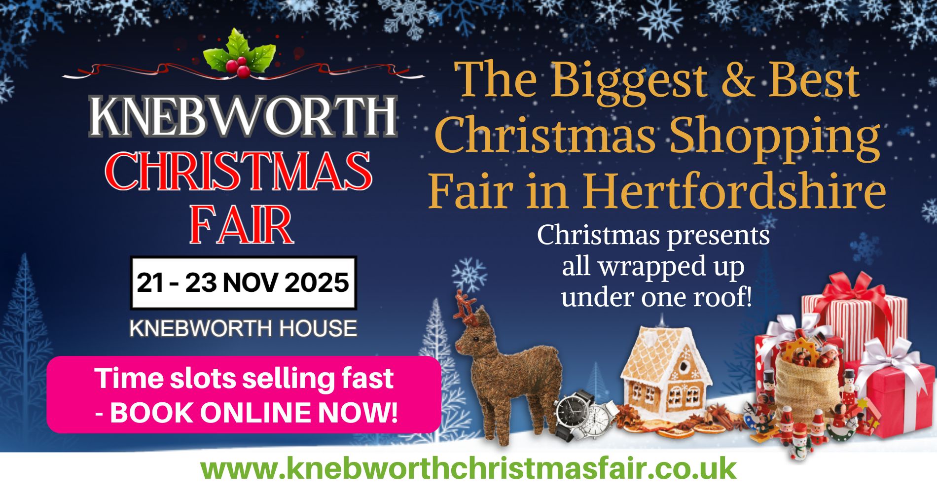 Knebworth Christmas Fair Knebworth House 25 November 2022 (Choose tickets) Aztec LLP