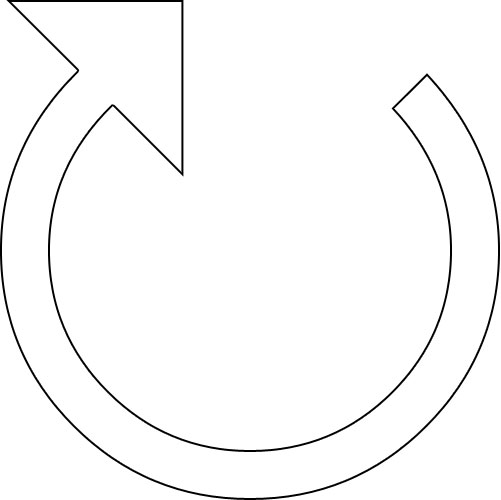 円形矢印、円矢印アイコン。回転、再起動、ツイスト、コンセプトの回転ボタン/アイコン。ベクター画像」のベクター画像素材（ロイヤリティフリー） 520712047 | Shutterstock 矢印イラスト「ほぼ円」- 無料のフリー素材