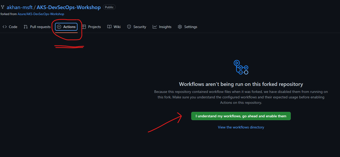 Lab GitHub security code scanning AKS DevSecOps