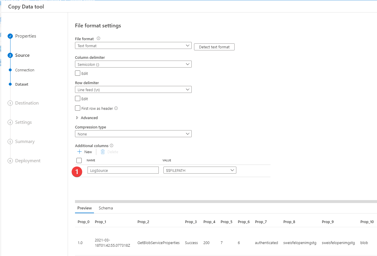 Load, Parse and Summarize Classic Azure Storage Logs in Azure Data