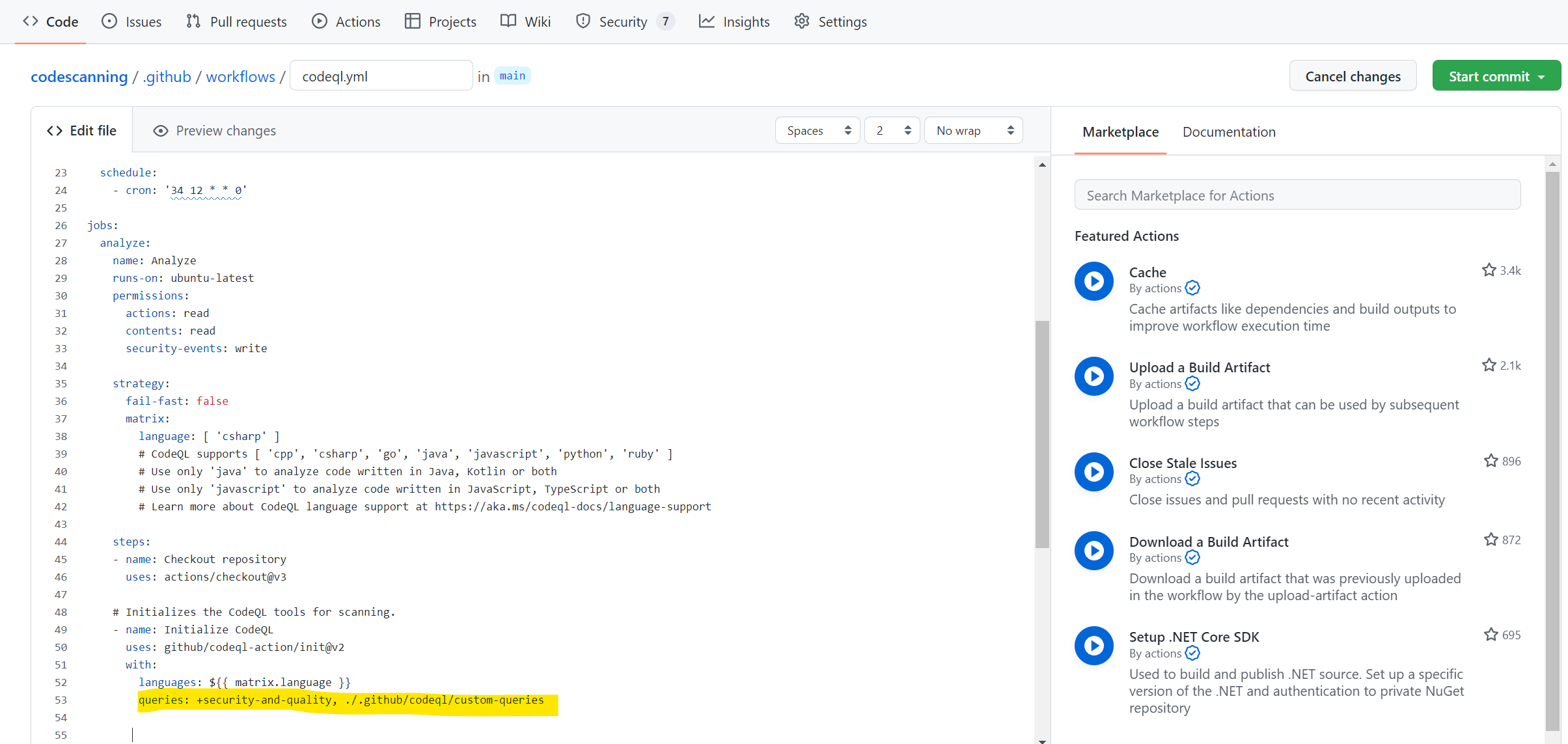 GHAS How to use CodeQL custom queries? Azure Coding Architect