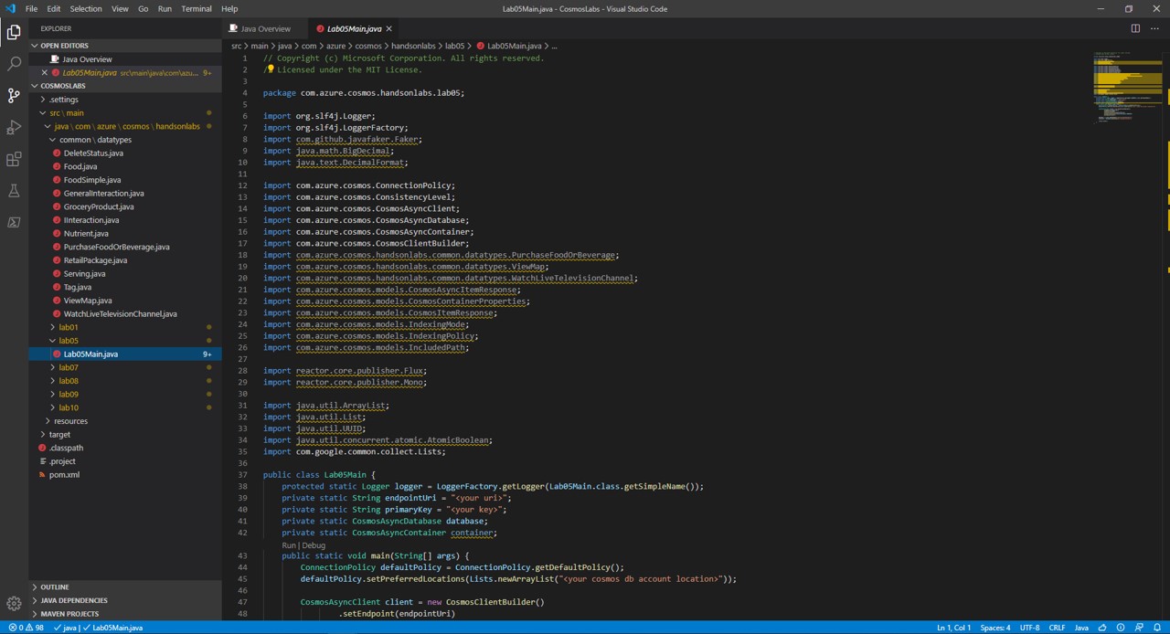 Azure Cosmos DB Build A Simple Java Console App