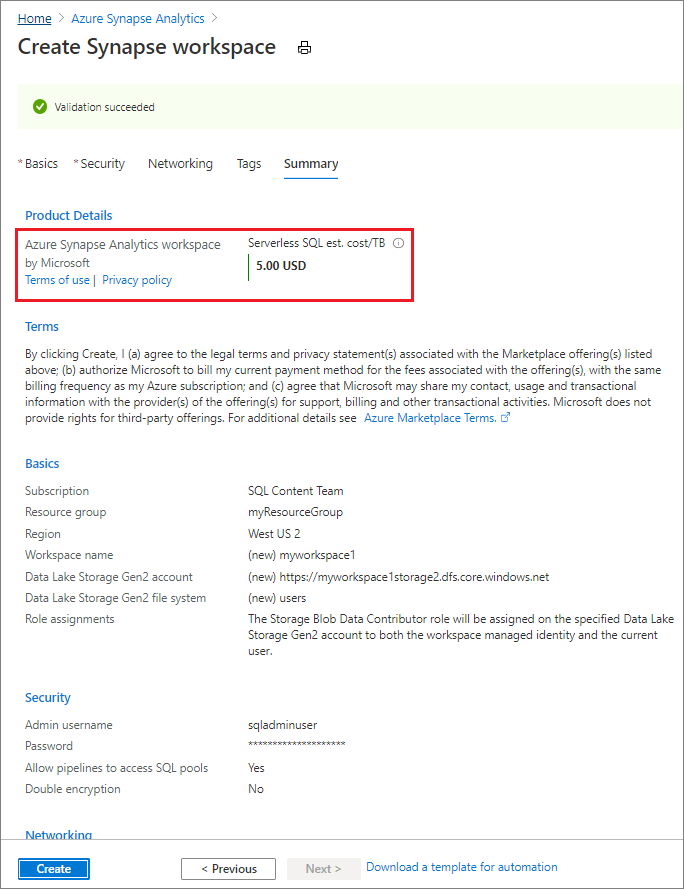 Estimating costs for Azure Synapse Analytics Azure Data Engineering