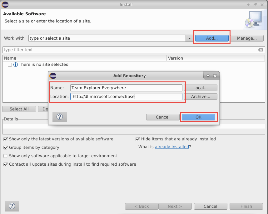 Cloning a VSTS code repository in Eclipse Azure DevOps HandsonLabs