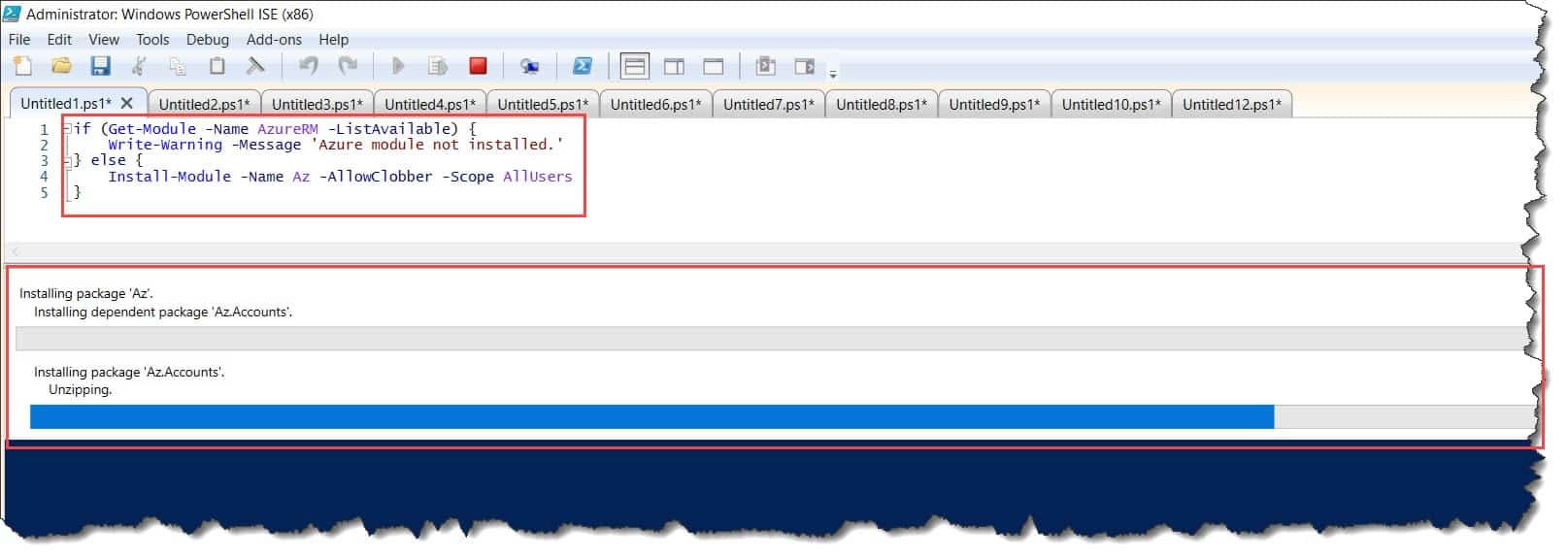 Unable To Find Package Providers (NuGet) Azure Lessons