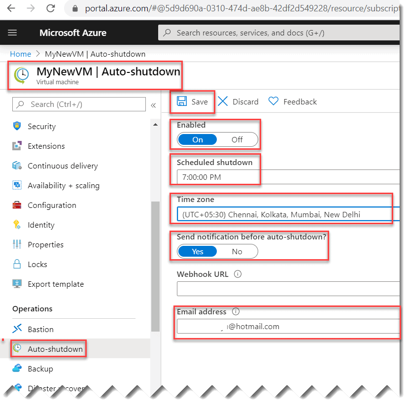 Azure Virtual Machine Auto Shutdown Azure Lessons