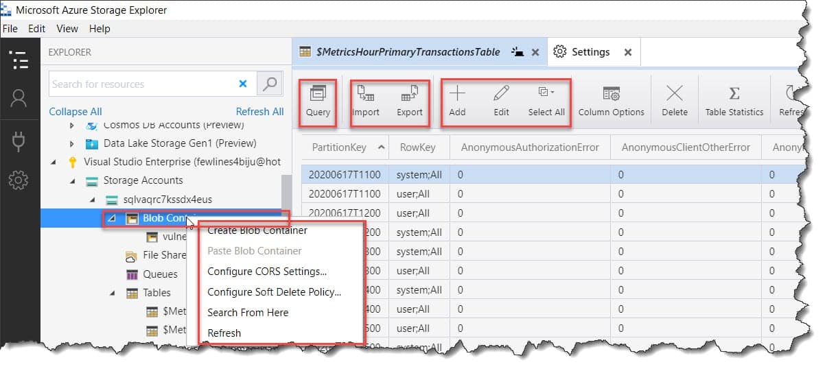 Azure Storage Explorer Azure Lessons
