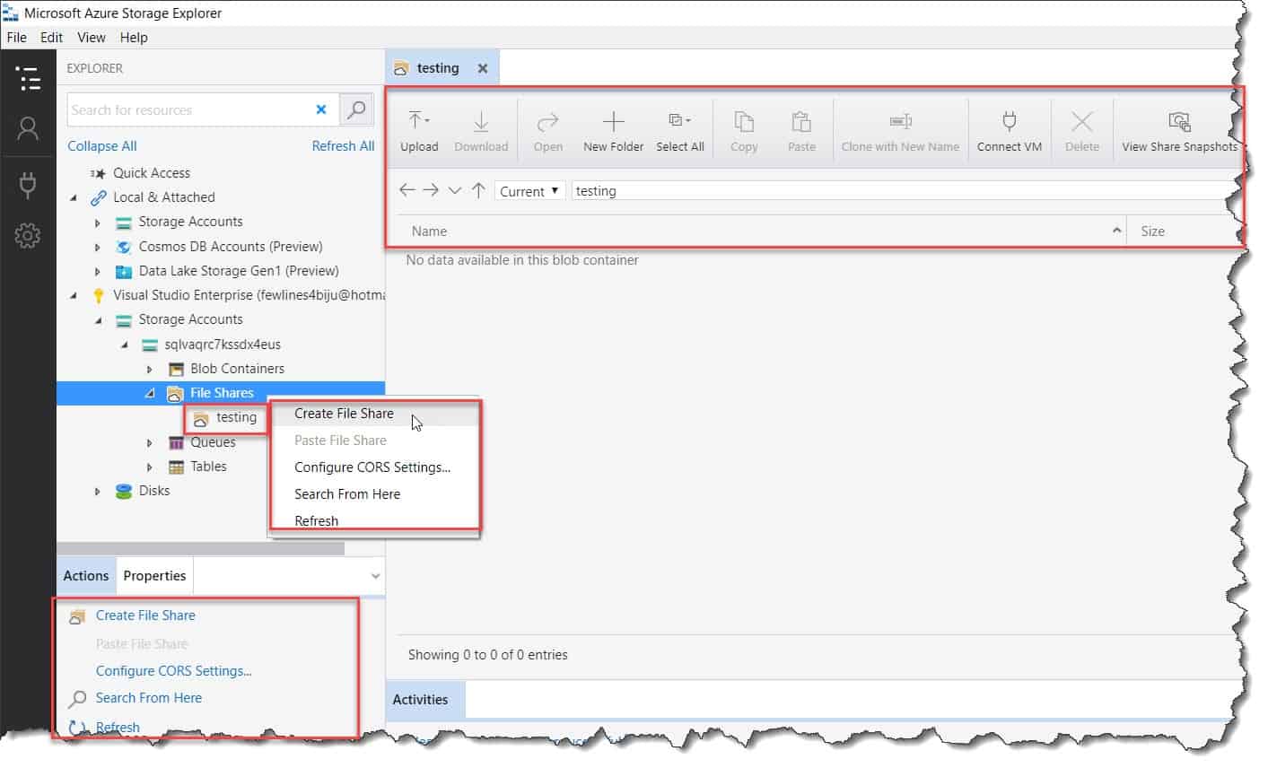 Azure Storage Explorer Azure Lessons