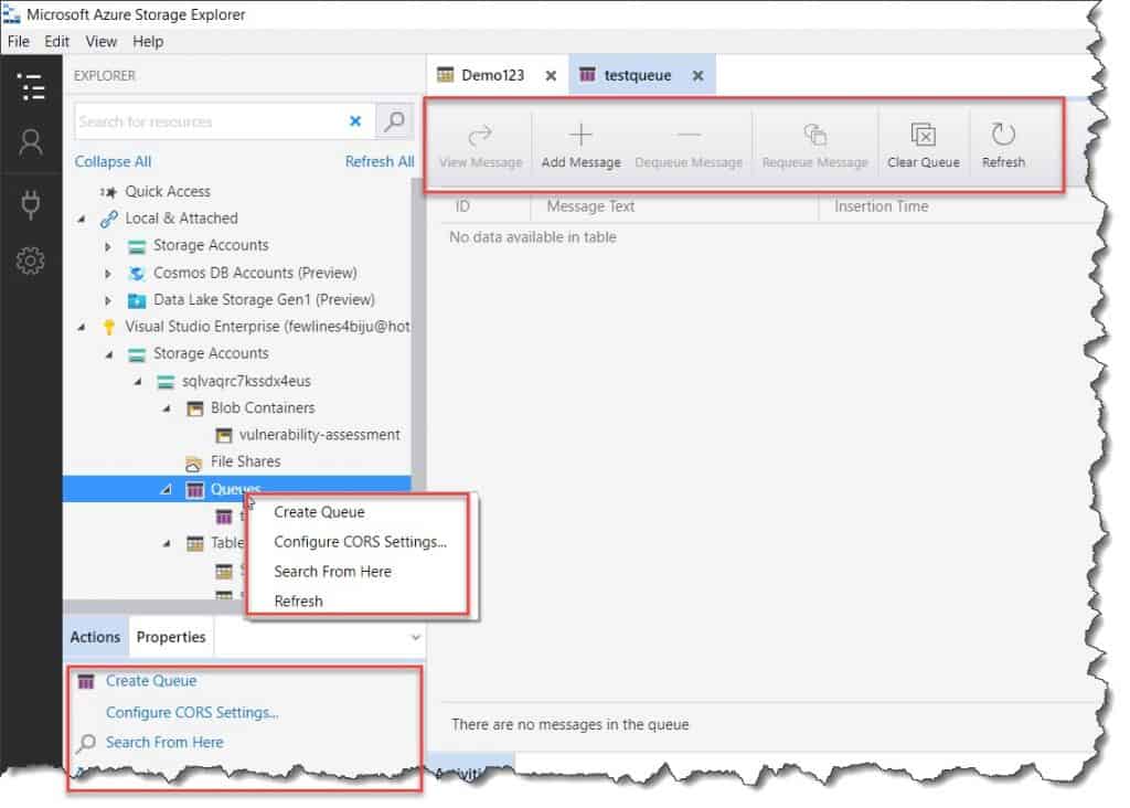 Azure Storage Explorer Azure Lessons
