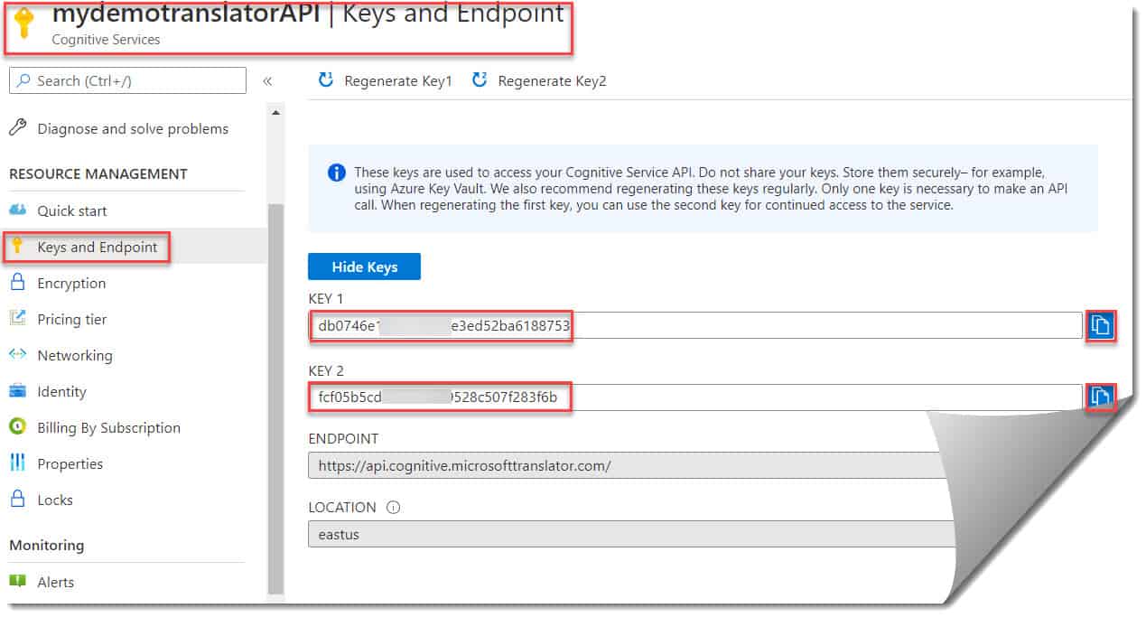 Azure Cognitive Services Translator Text API Example Azure Lessons