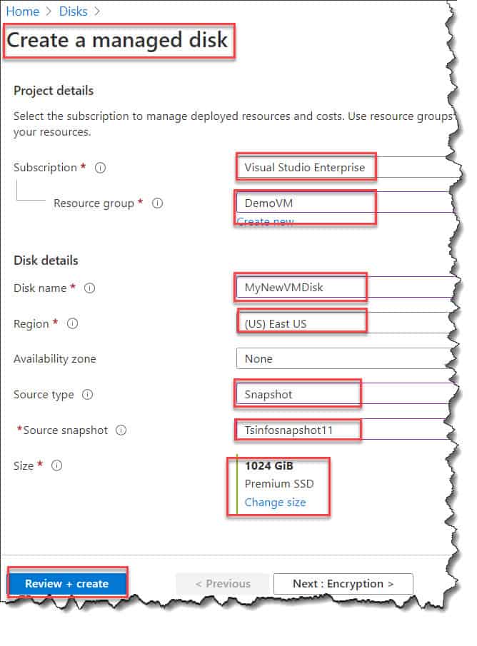 Azure Create VM From Snapshot Azure Lessons
