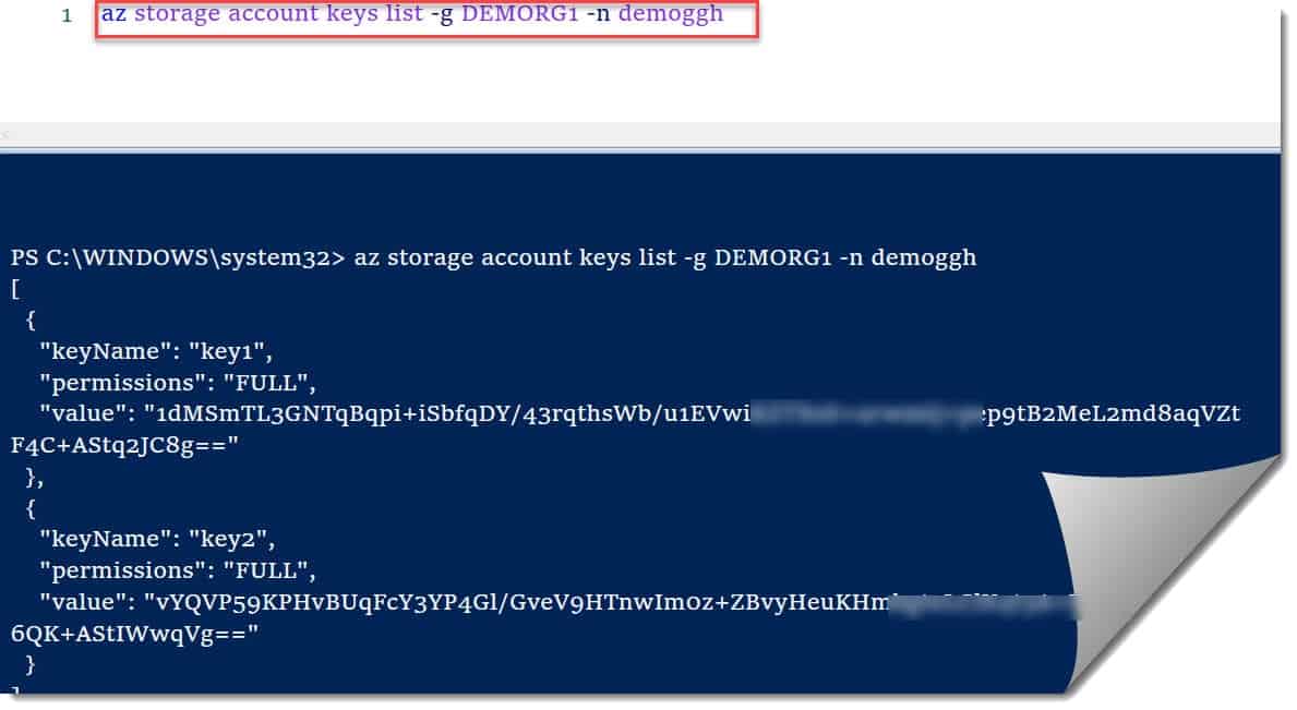 Azure Storage Account Key Azure Lessons