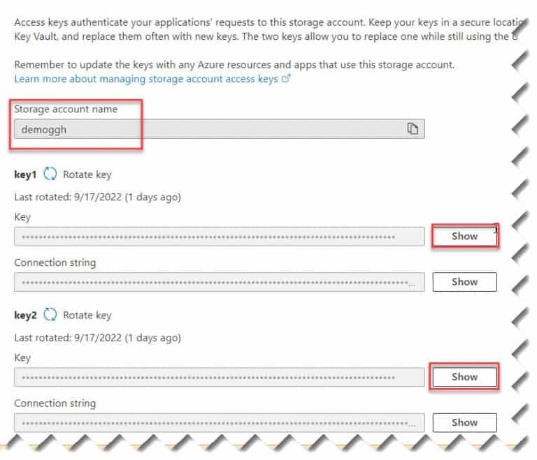 Azure Storage Account Key Azure Lessons