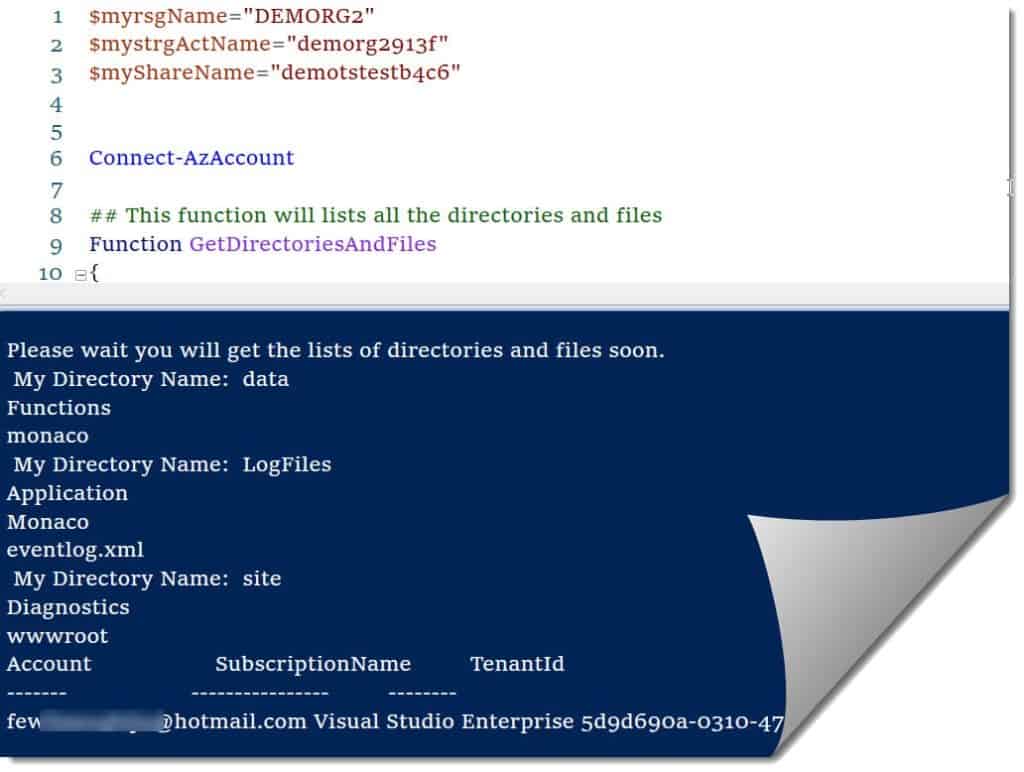 How To List Directories And Files From Azure File Share PowerShell