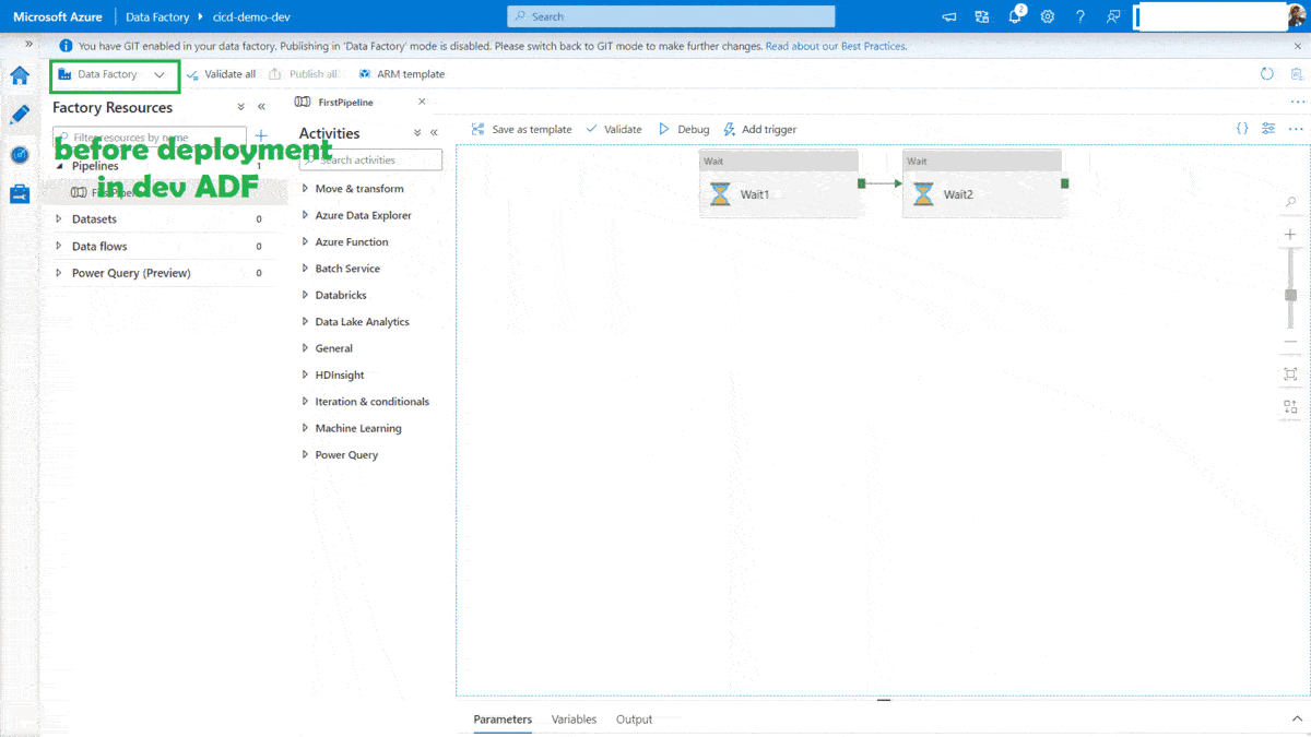 Azure Data Factory Deployment using Azure DevOps