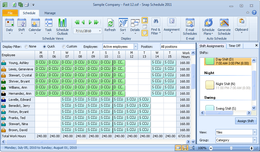 Employee Scheduling Software Snap Schedule Product Tour
