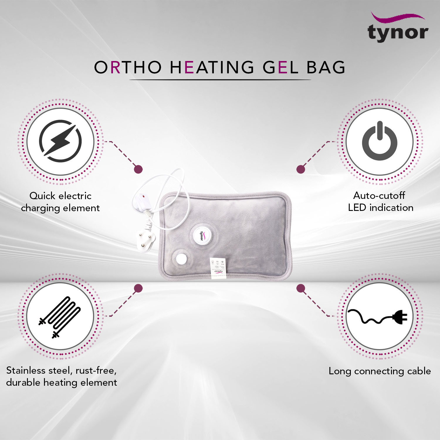 Tynor Ortho Heating Gel Bag (Electric) (Size UN) BArm Medical