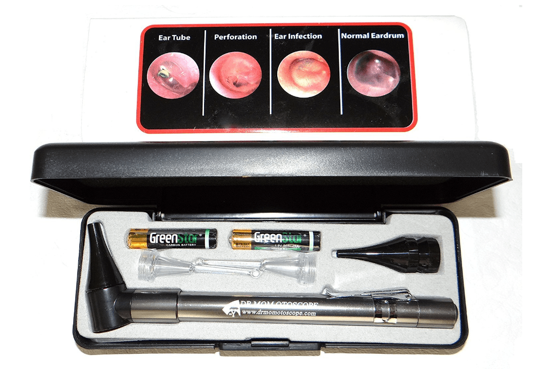 Dr Mom Otoscopes LIGHTED Ear Curettes plus HARD CASE BArm Medical