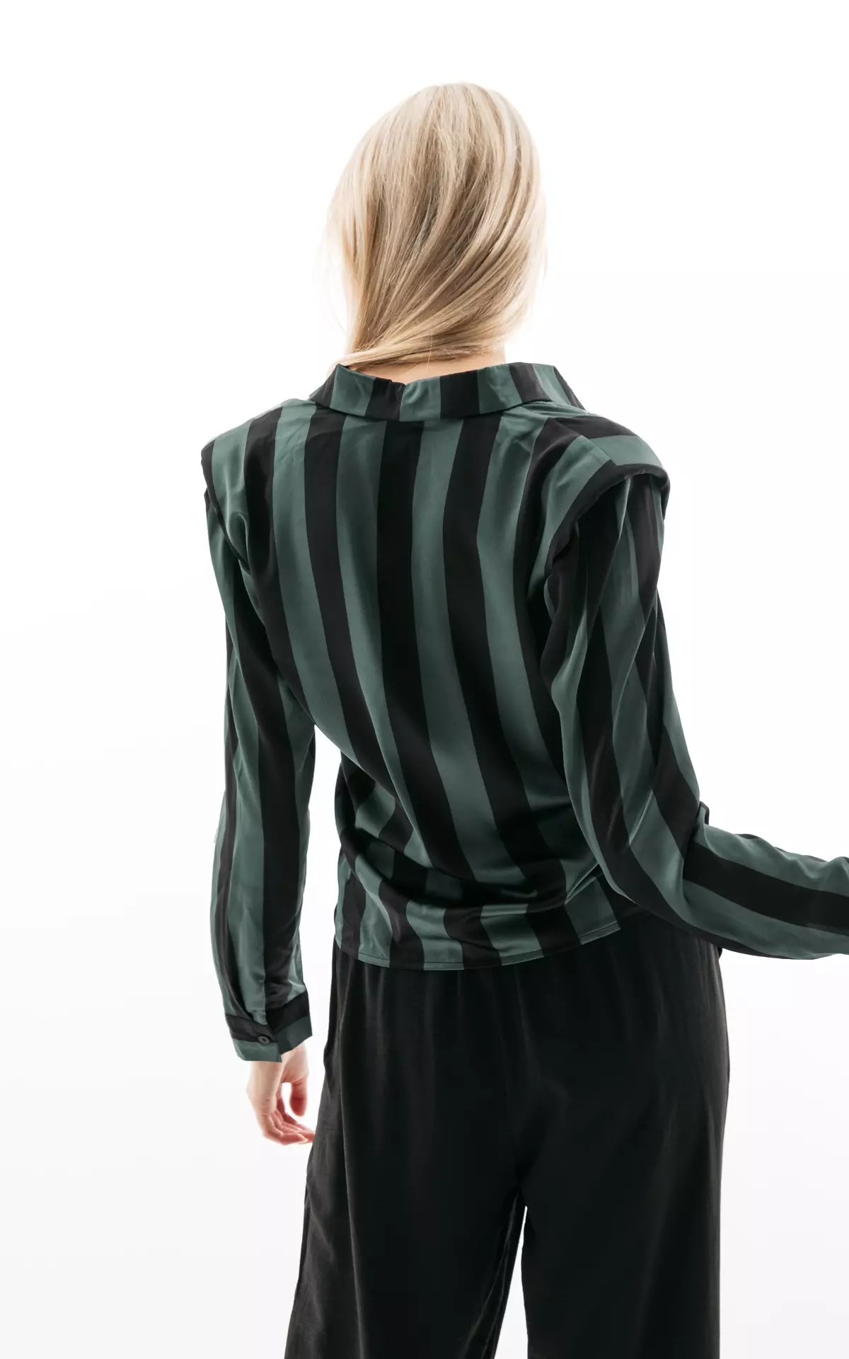 Satinlook blouse with shoulder pads Guts & Gusto