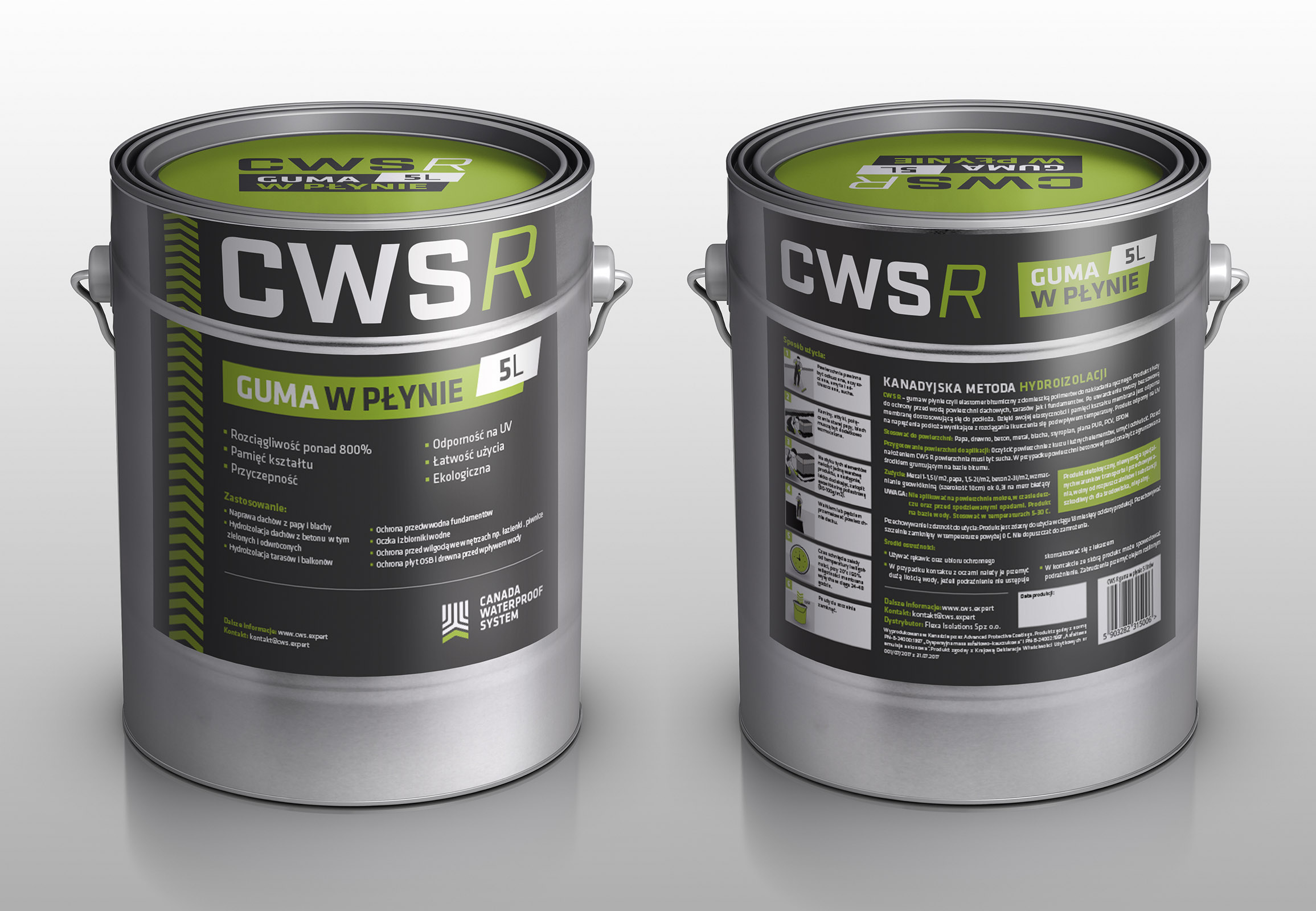 LIQUID RUBBER, CANADA WATERPROOF SYSTEM CWS R ,5 L (CWS5) • Cena