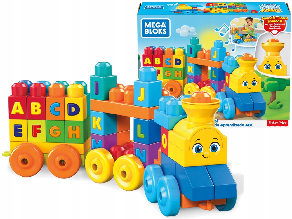 Fisher MEGA BLOKS Klocki POCIĄG ABC Z DŹWIĘKAMI 7562309417