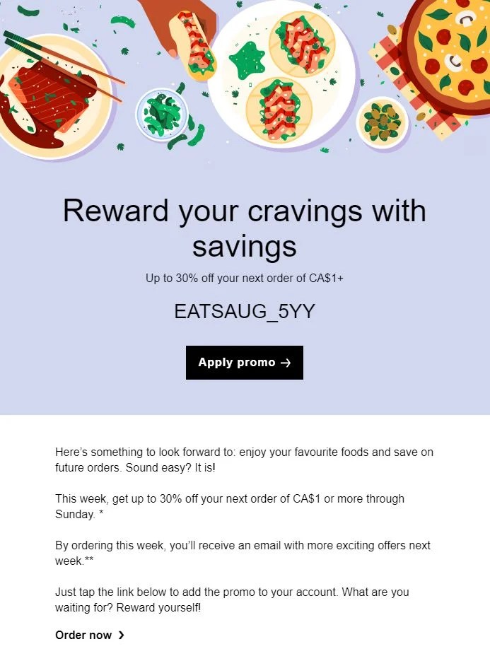 [Uber Eats] 30 off your next order of CA1+ [YMMV] Forums