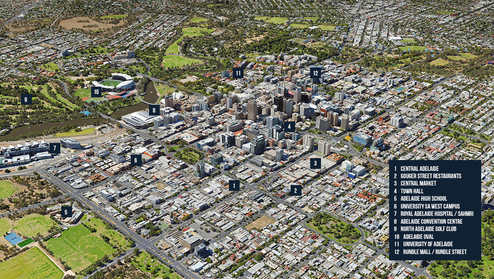Central Adelaide in 160 Grote St, Adelaide SA 5000
