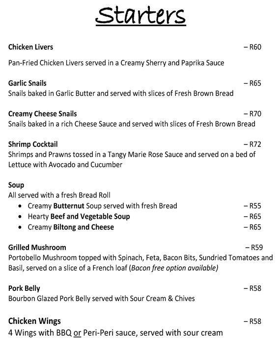 The Rabbit Hole Hotel & Restaurant Menu Zomato SA