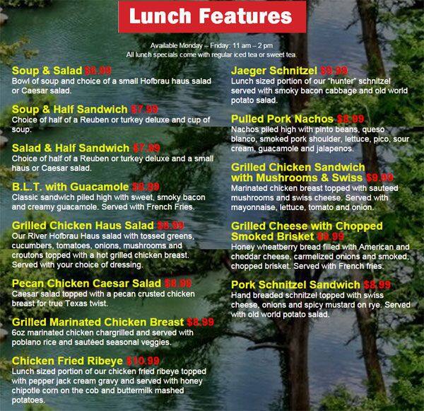 River Hofbrau and Beer Garden Menu Urbanspoon/Zomato