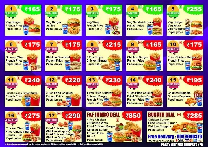 Menu of Hot Burger, GST Road, Chennai