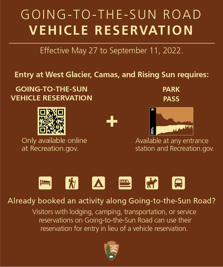 Glacier National Park Vehicle Reservation System for Summer 2022