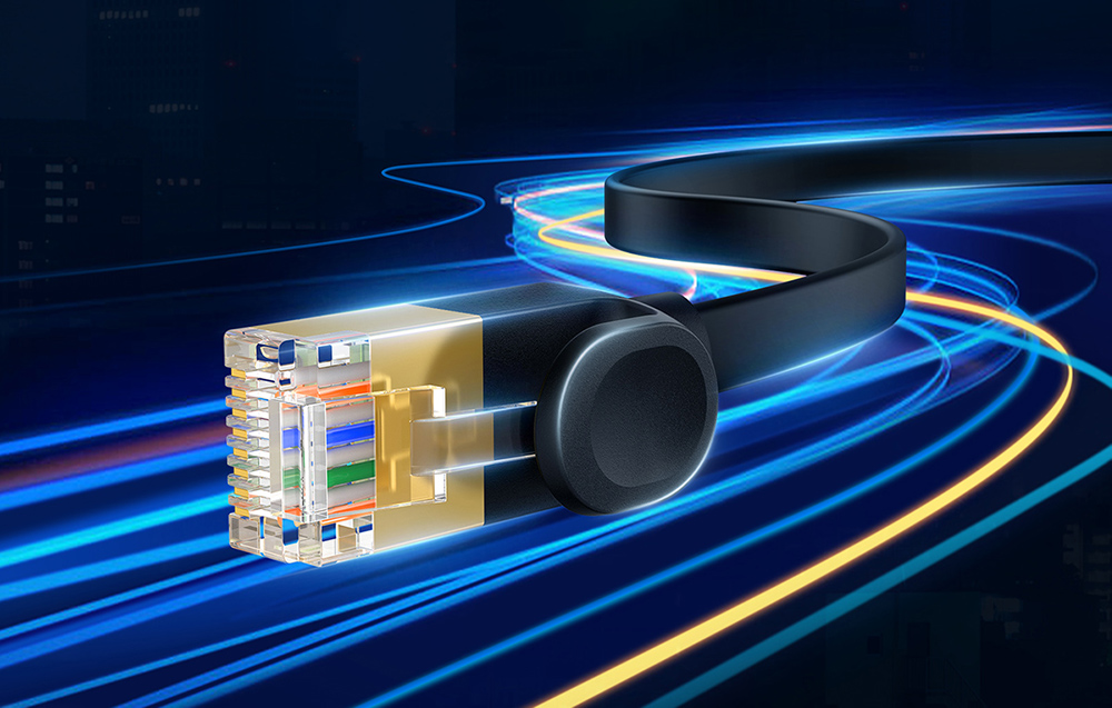 Baseus Cat 7 UTP RJ45 Cable Flat 1 m black mione