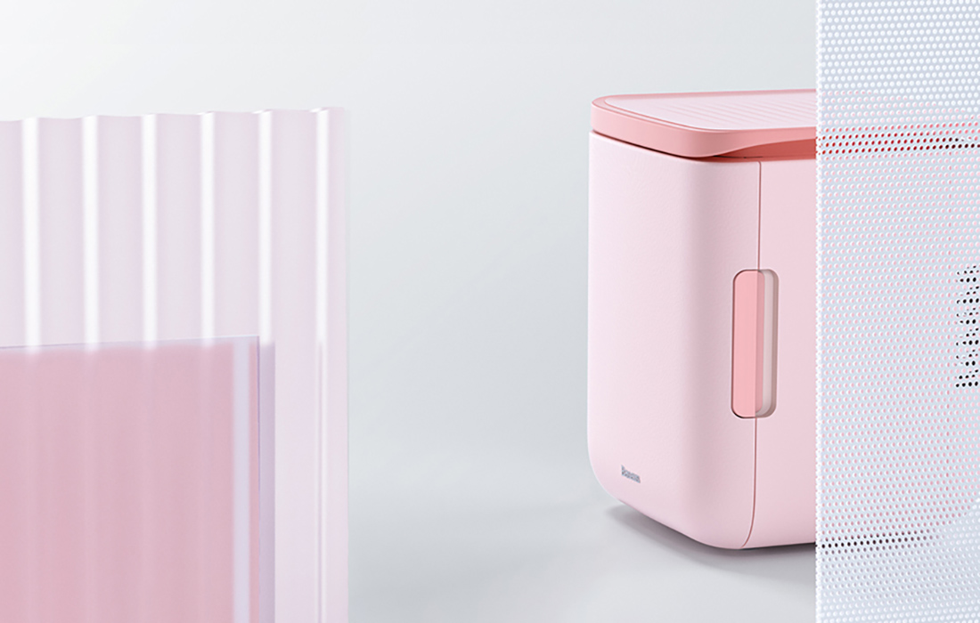 Hladnjak Mini fridge Baseus Igloo with heating function, 6L, 230V (pink)