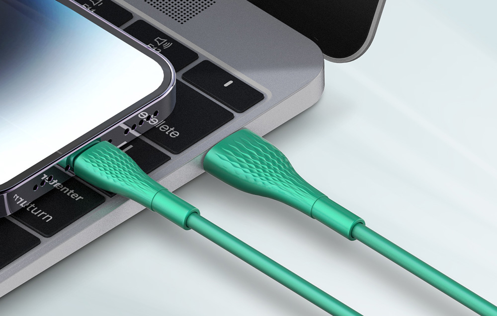 LDNIO LS671 USBA/USBC cable, 30W, 1m (green)