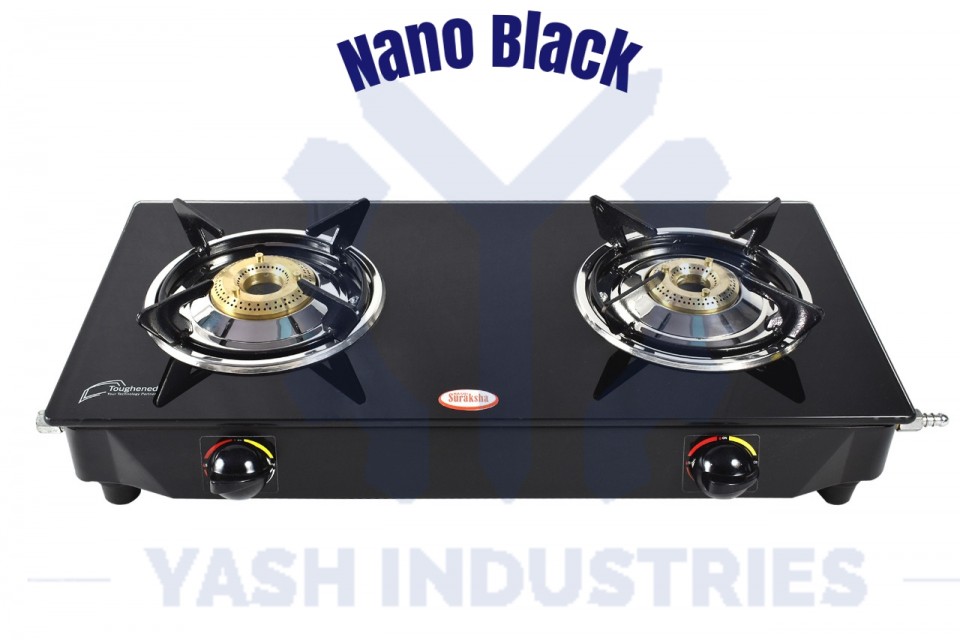 TWO BURNER LP GAS STOVE GLASSTOP