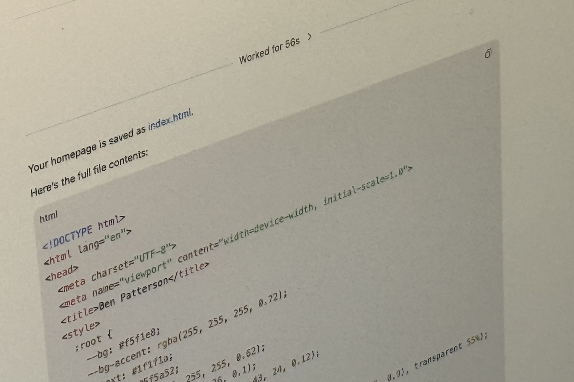 I built a personal web page with AI in 5 minutes. You can too!