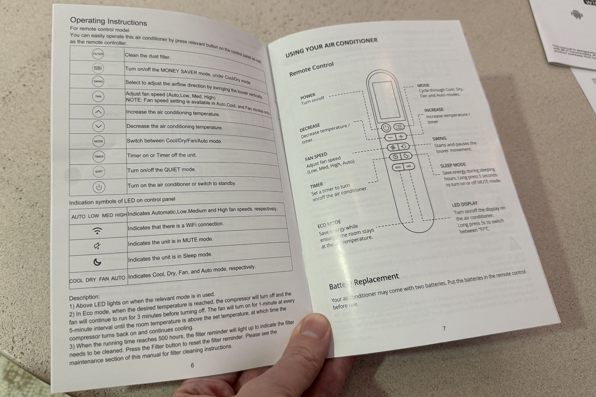 My A/C unit came with a cruddy manual. Claude made a better one