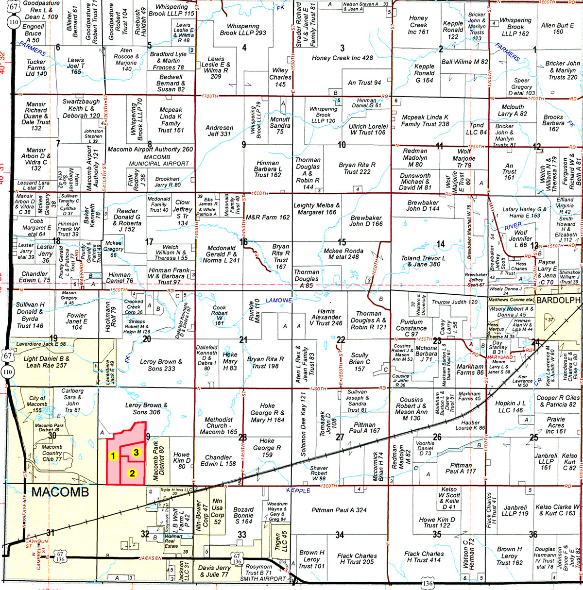 The (surveyor's) Chain, the Section, the Township, the