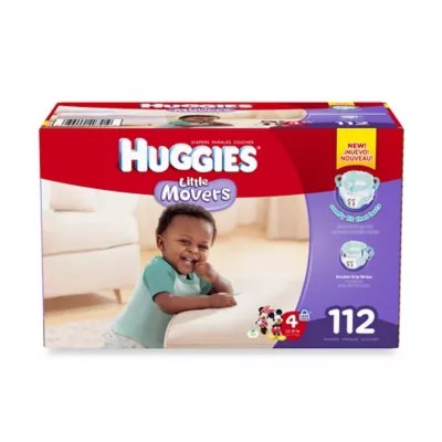 Huggies® Little Movers Size 4 112Count Giant Pack Diapers buybuy BABY