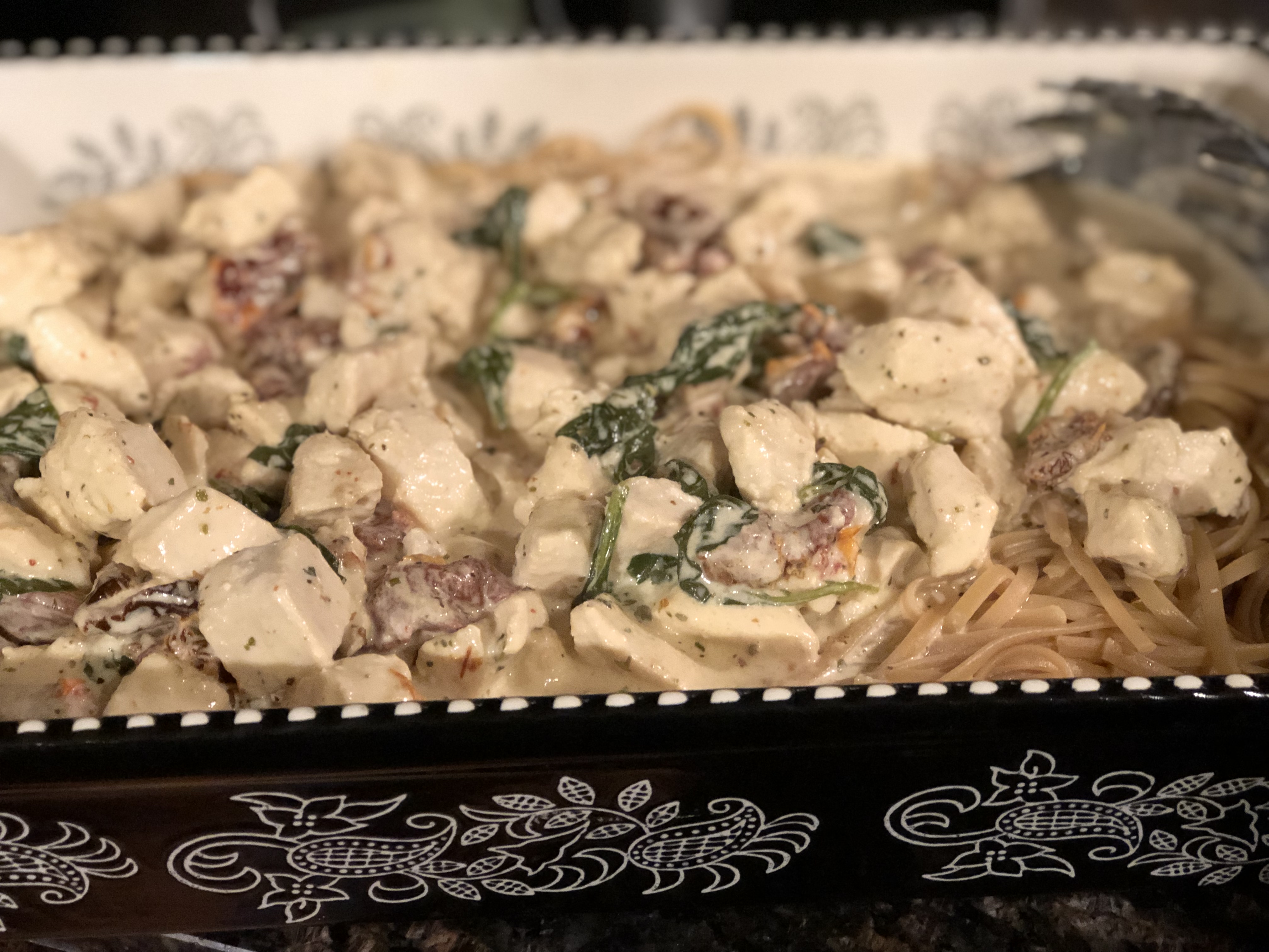 Creamy Tuscan Garlic Chicken Linguine Easy Dinner Recipe
