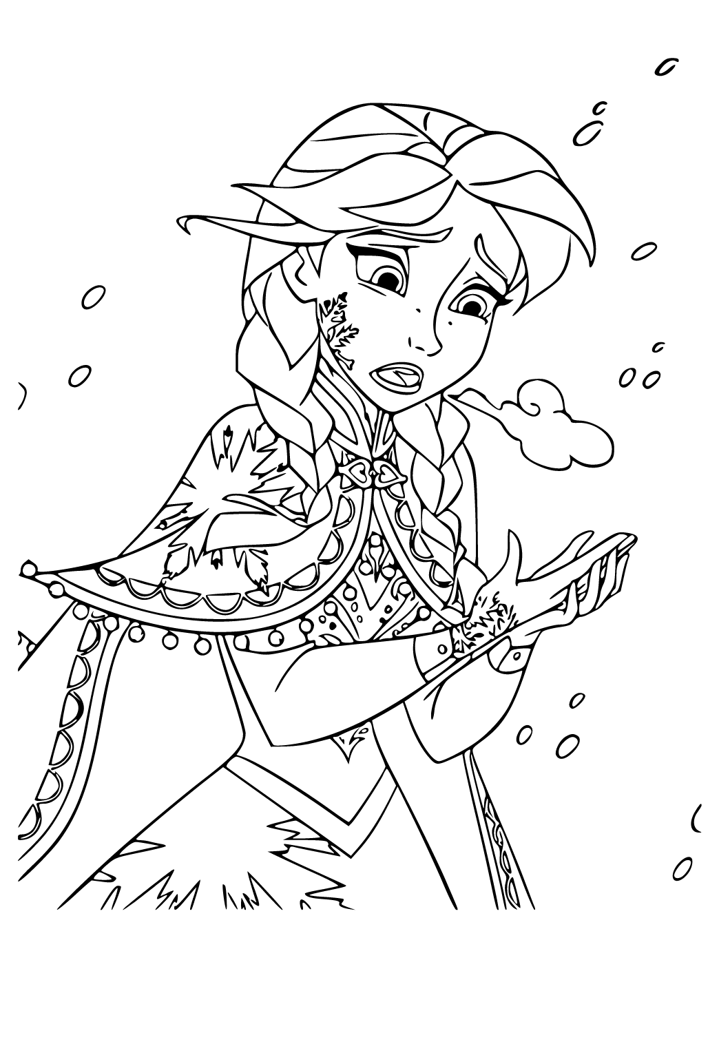 Zdarma k Vytisknutí Anna Studený Omalovánka, List a Obrázek pro Dospělé