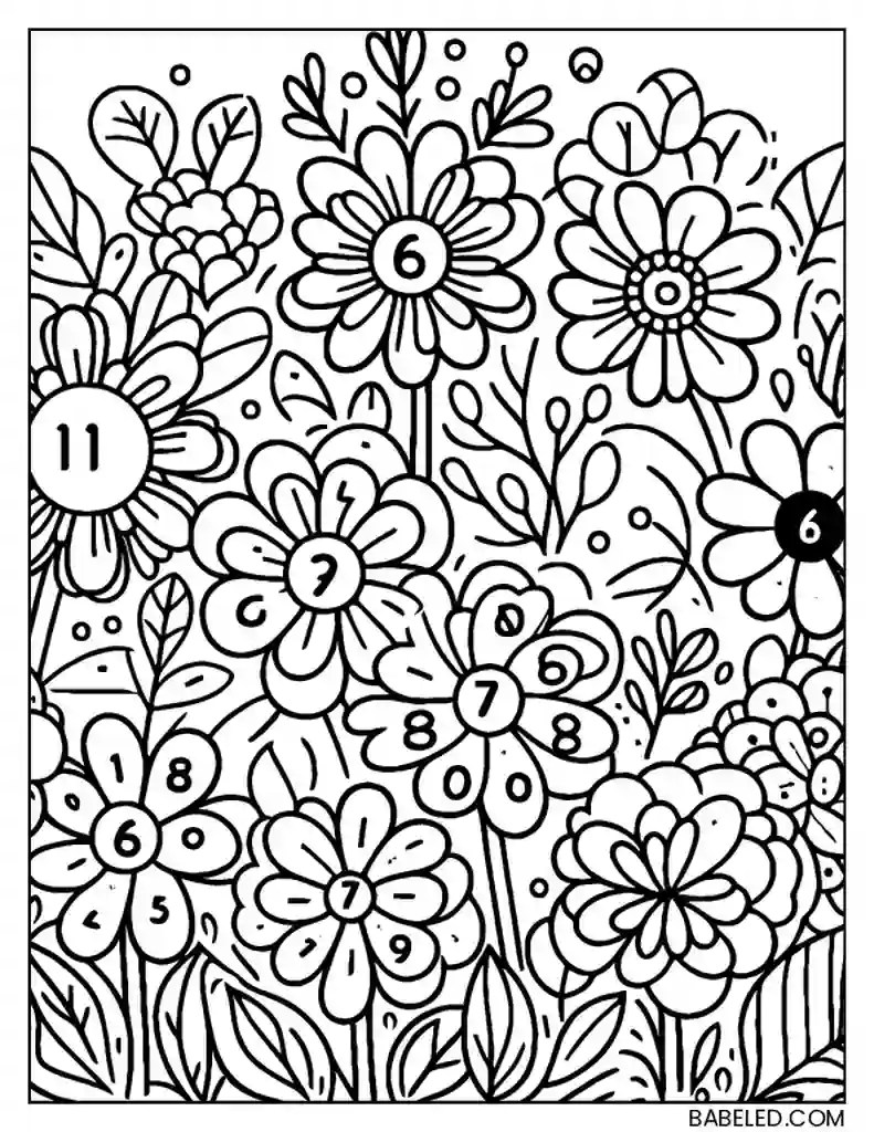 8 Free Printable Numbers Coloring Pages, Sheets and Pictures for Adults