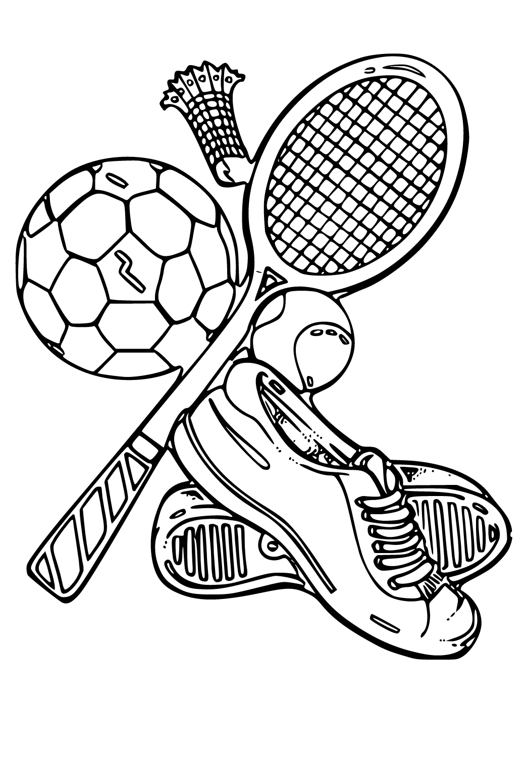 Tennis Shoe Coloring Page