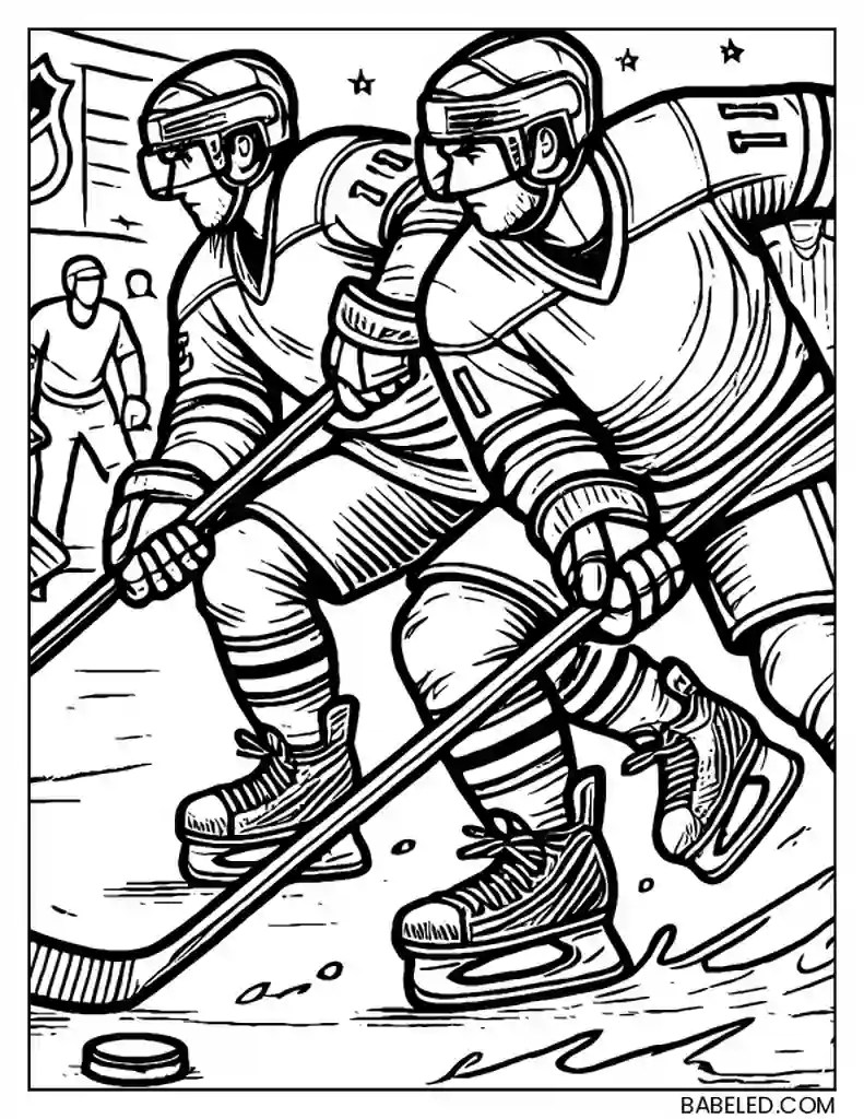 9 Free Printable Hockey Coloring Pages, Sheets and Pictures for Adults
